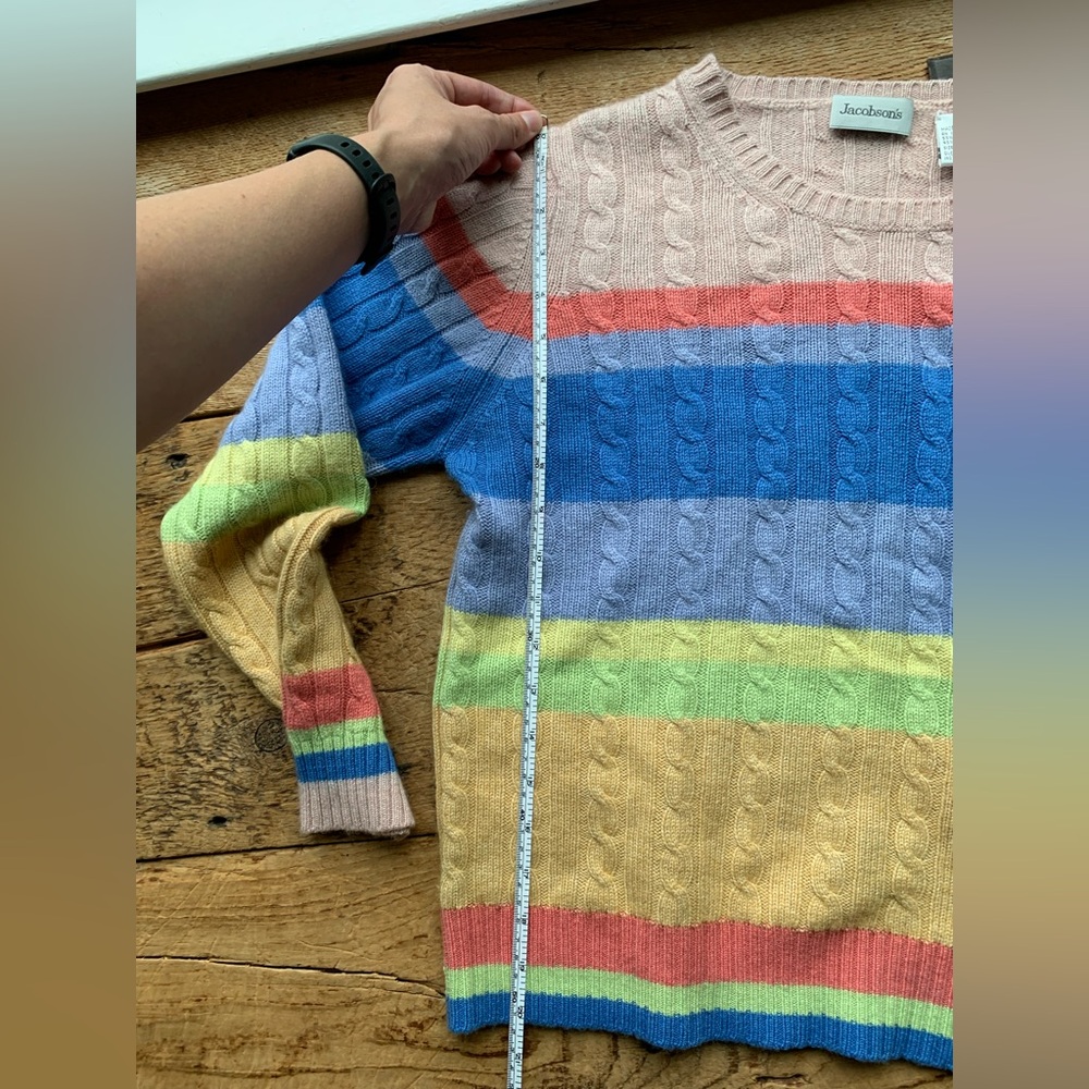 Silk and Cashmere Cabled Knit Sweater - Picture 5 of 8